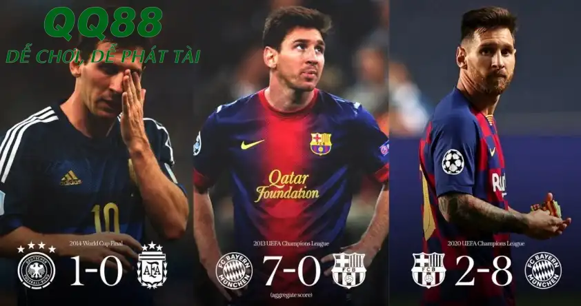 Messi nhiều lần nhận thất bại mỗi khi đối đầu Muller trong quá khứ Messi nhiều lần nhận thất bại mỗi khi đối đầu Muller trong quá khứ